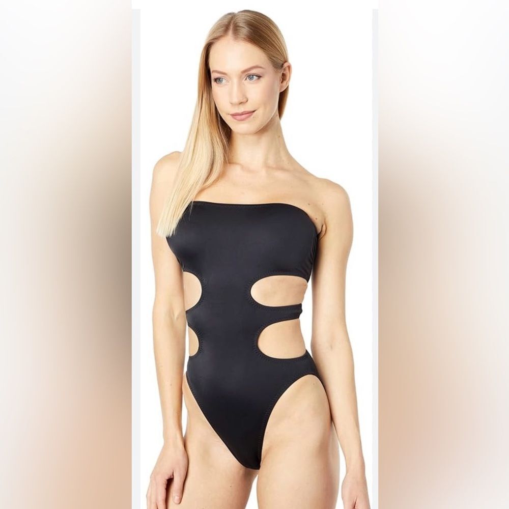 Norma Kamali 11/11 Mio Black Swimsuit XS NWT